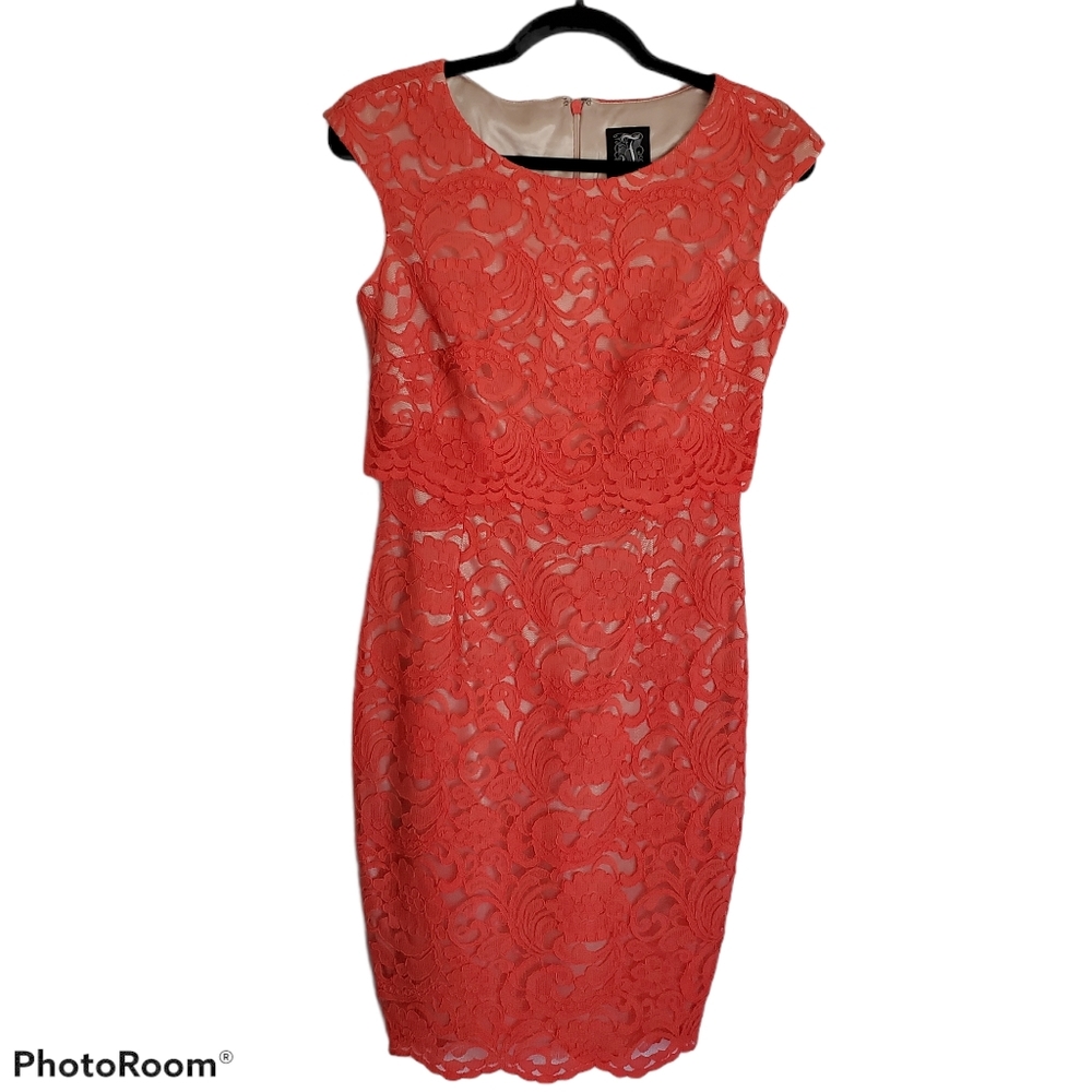 JAX LACE SHIFT DRESS TANGERINE ~ 2‎